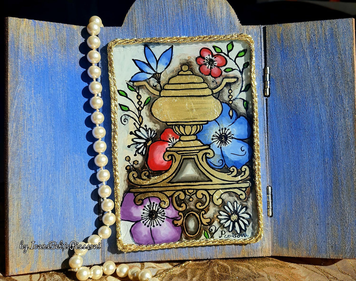 Botanical Beauty on Glass: The Splendor of the Triptych