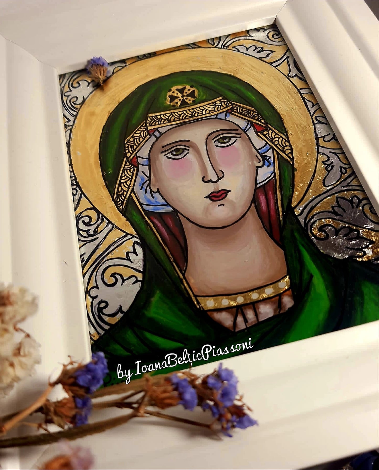 The Covering in Detail:The Icon of the Mother of God in Glass Painting