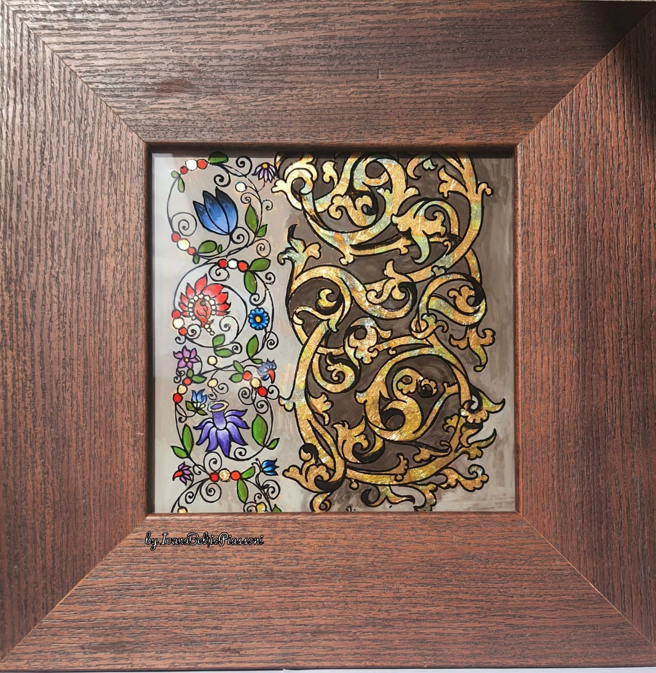 The Shining of Illuminated Manuscripts: A Work Painted on Glass with Gold Leaf