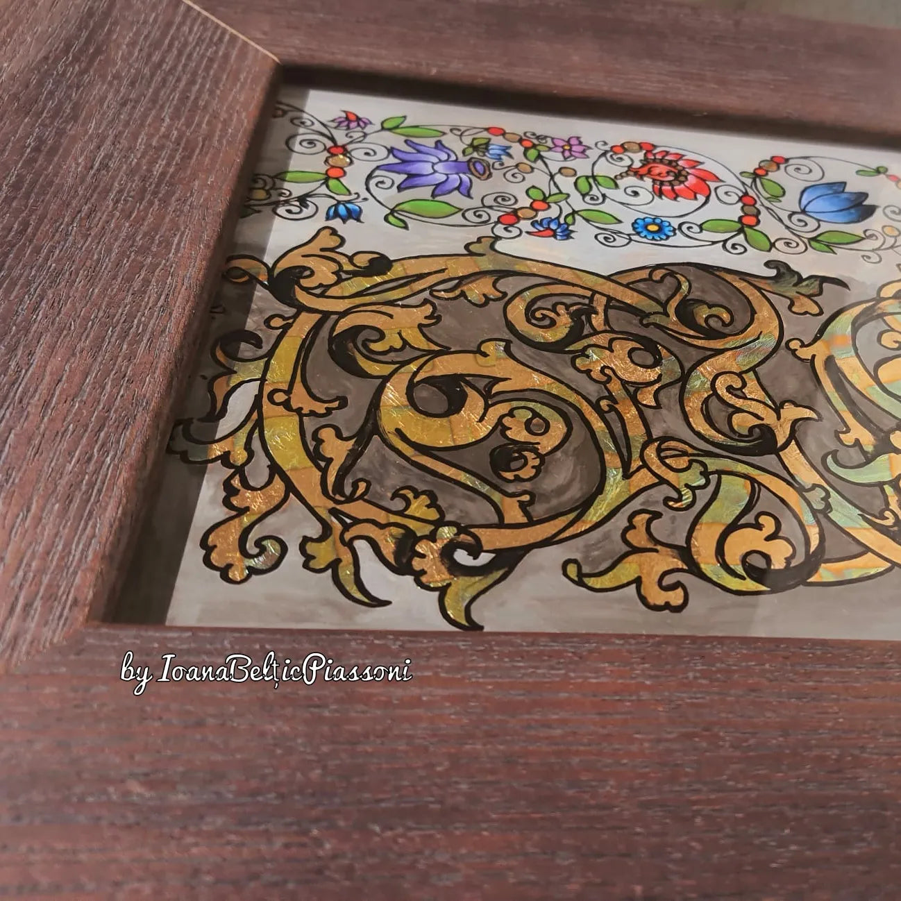 The Shining of Illuminated Manuscripts: A Work Painted on Glass with Gold Leaf