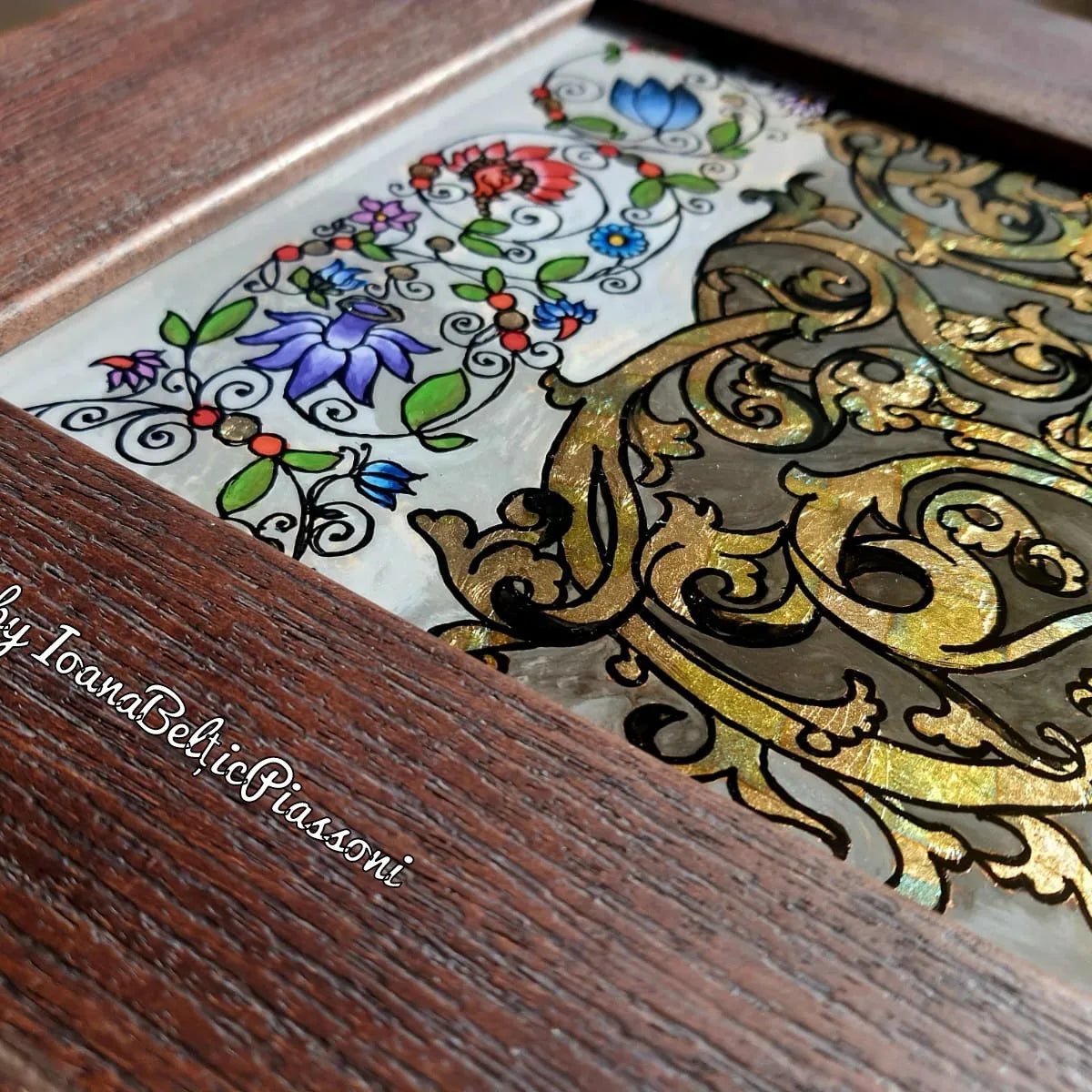 The Shining of Illuminated Manuscripts: A Work Painted on Glass with Gold Leaf