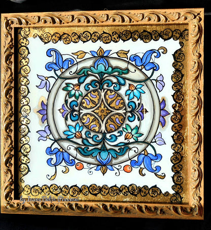Floral elegance:garland of blue emotions