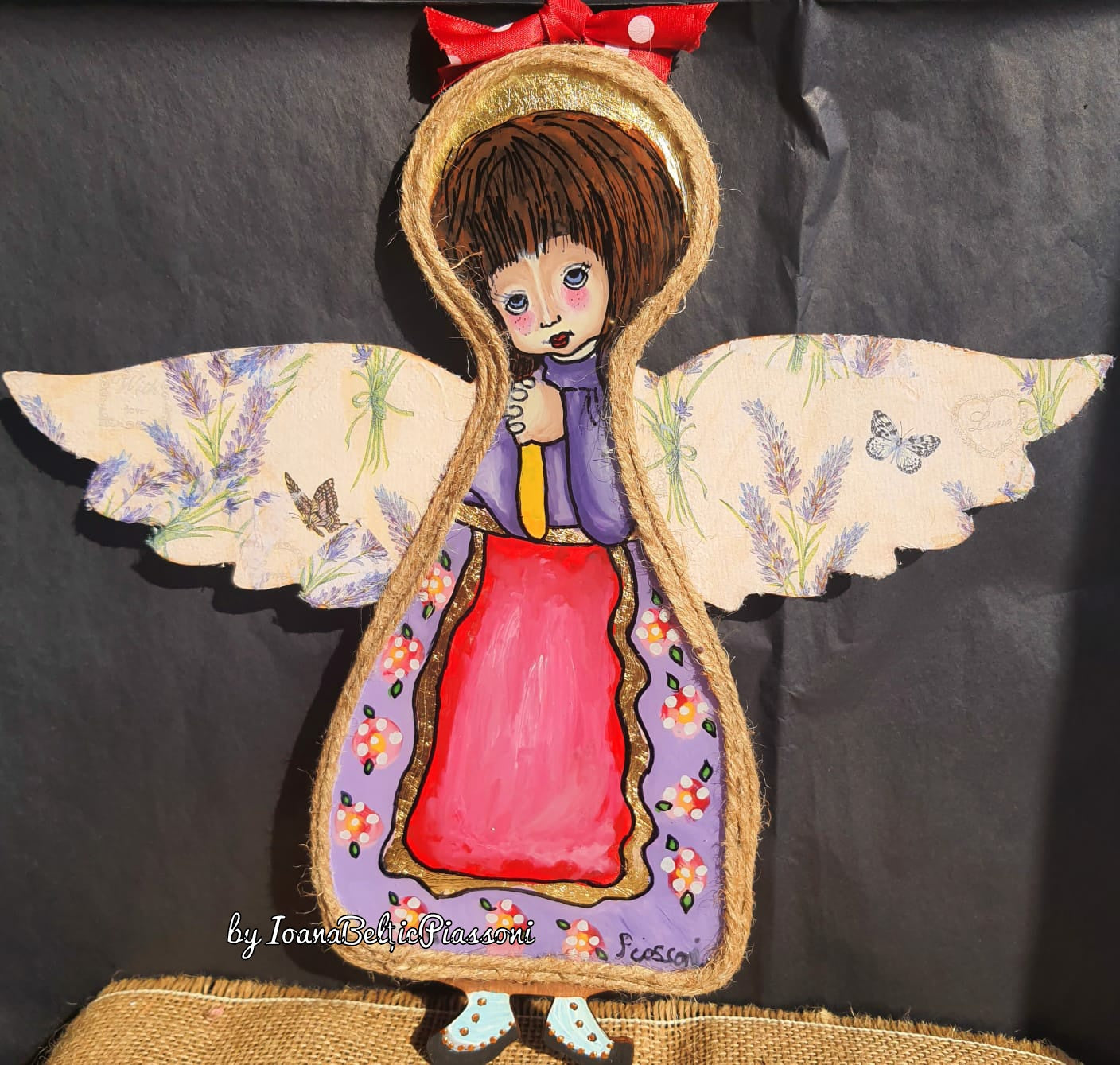 Angel of Gentleness: An Elegant Glass Painting (02)